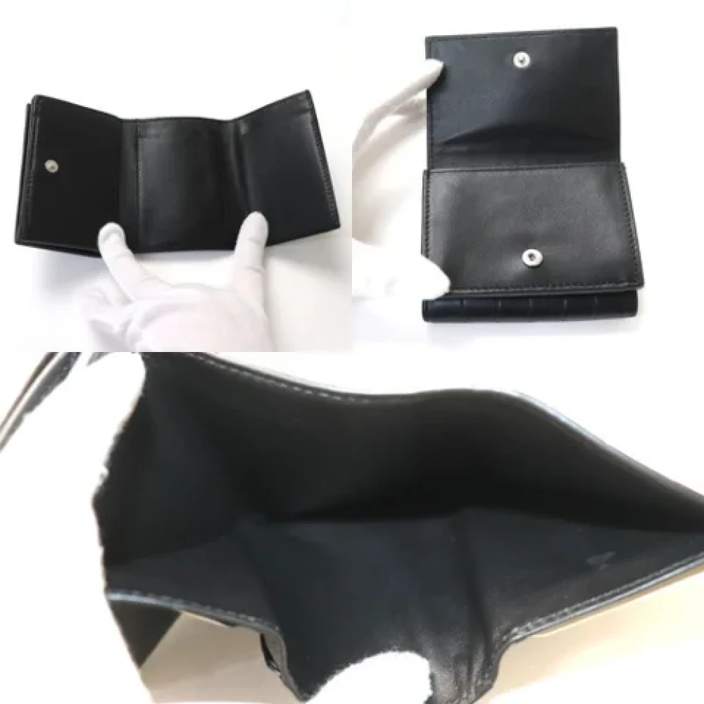 Bottega Veneta Vintage Pre-owned Leather wallets Black Dames