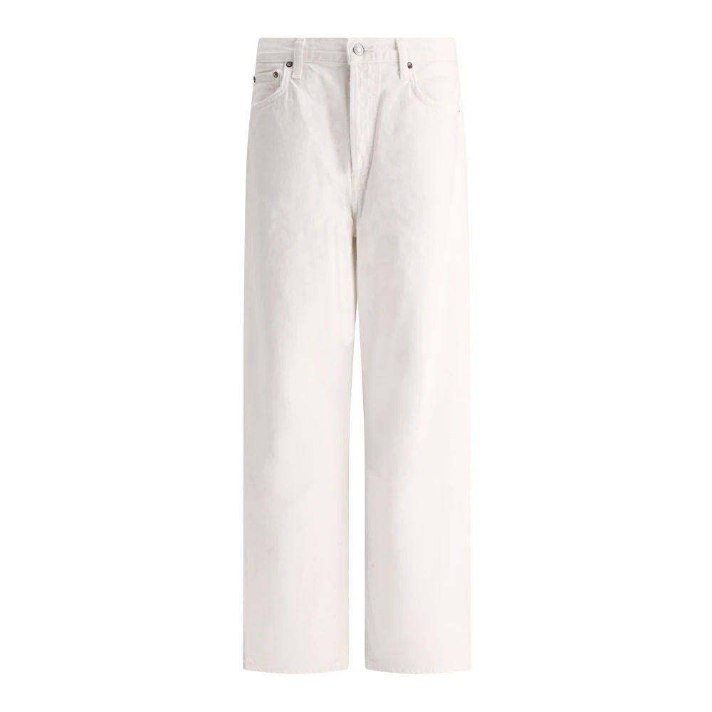 Agolde Laaghangende Baggy Jeans White Dames