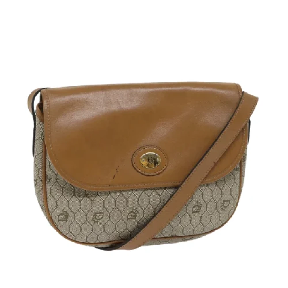 Dior Vintage Pre-owned Leather dior-bags Beige Dames