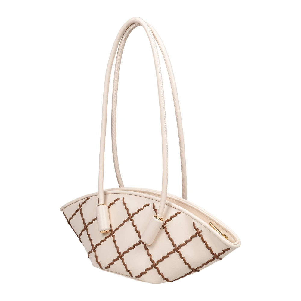 THEMOIRè Gevlochten vegan leren schoudertas Beige Dames