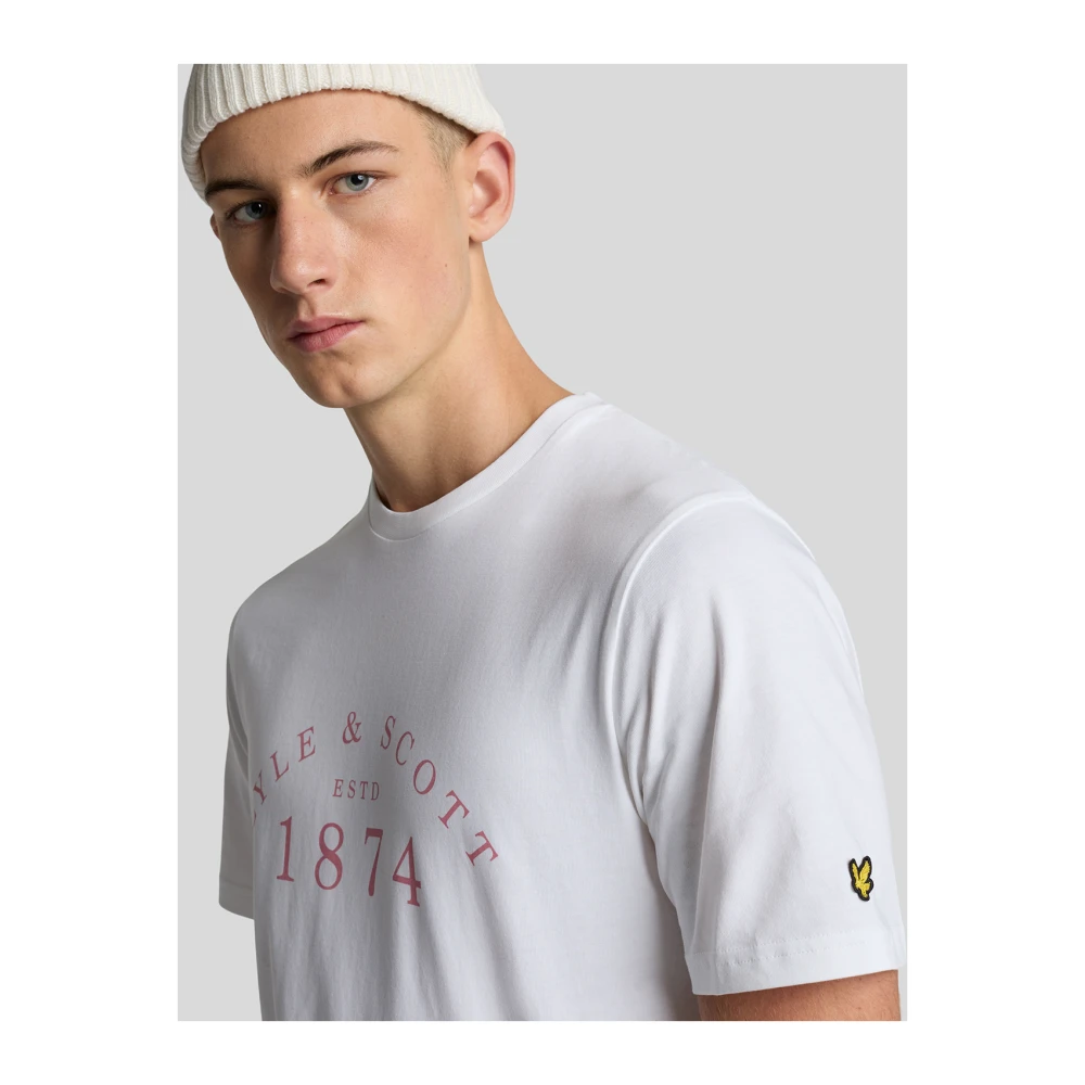 Lyle & Scott SS T-shirts Gevestigde Erfgoed Grafisch T-Shirt White Heren