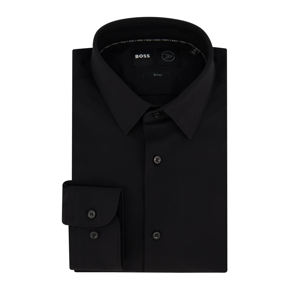 Hugo Boss Zwart Business Overhemd Jurk Black Heren