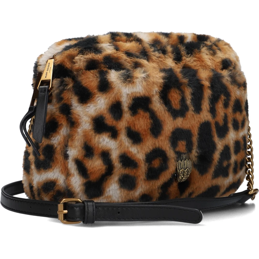 Kurt Geiger Dierenprint Schoudertas Kensington Puff Brown Dames