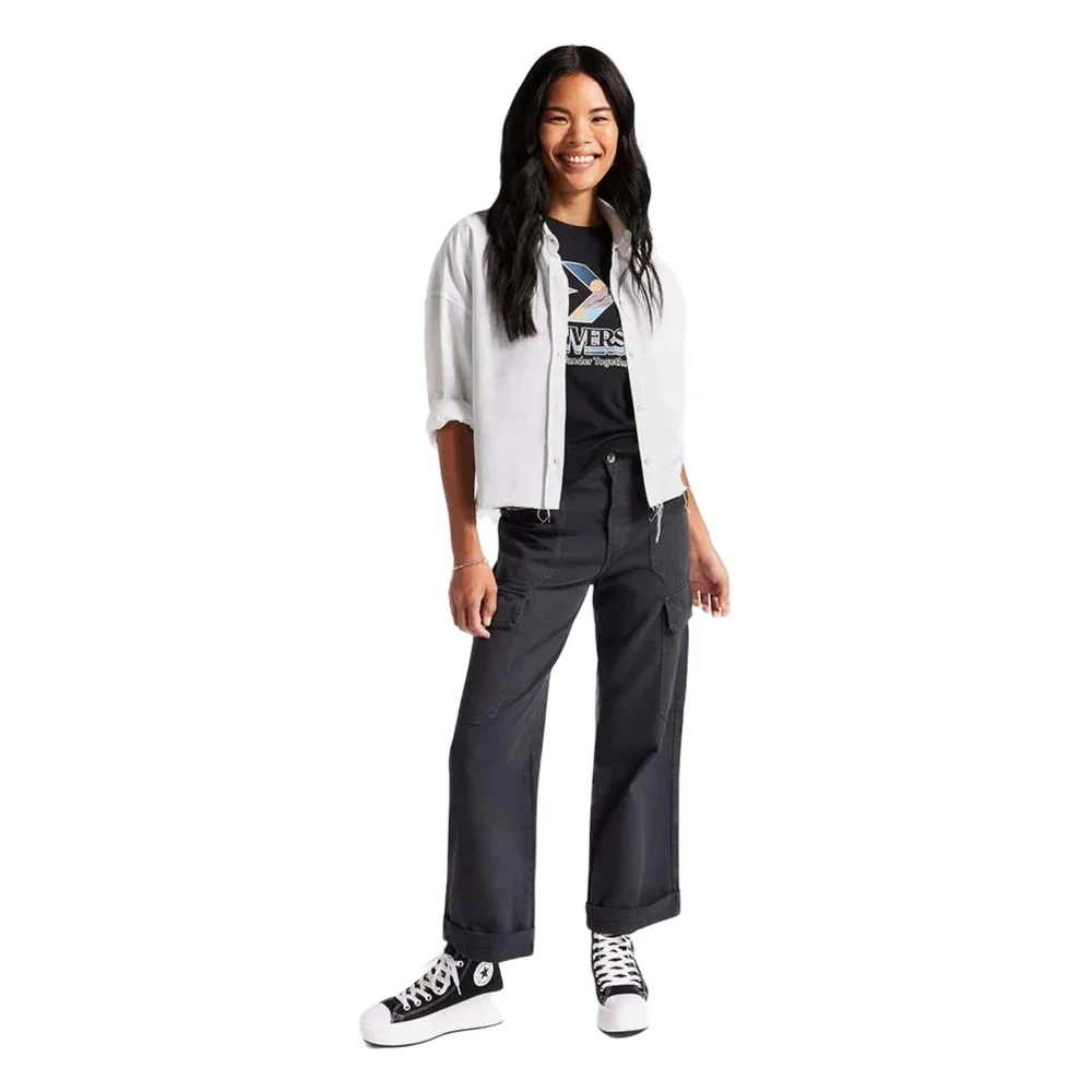Converse T-shirt Black Dames