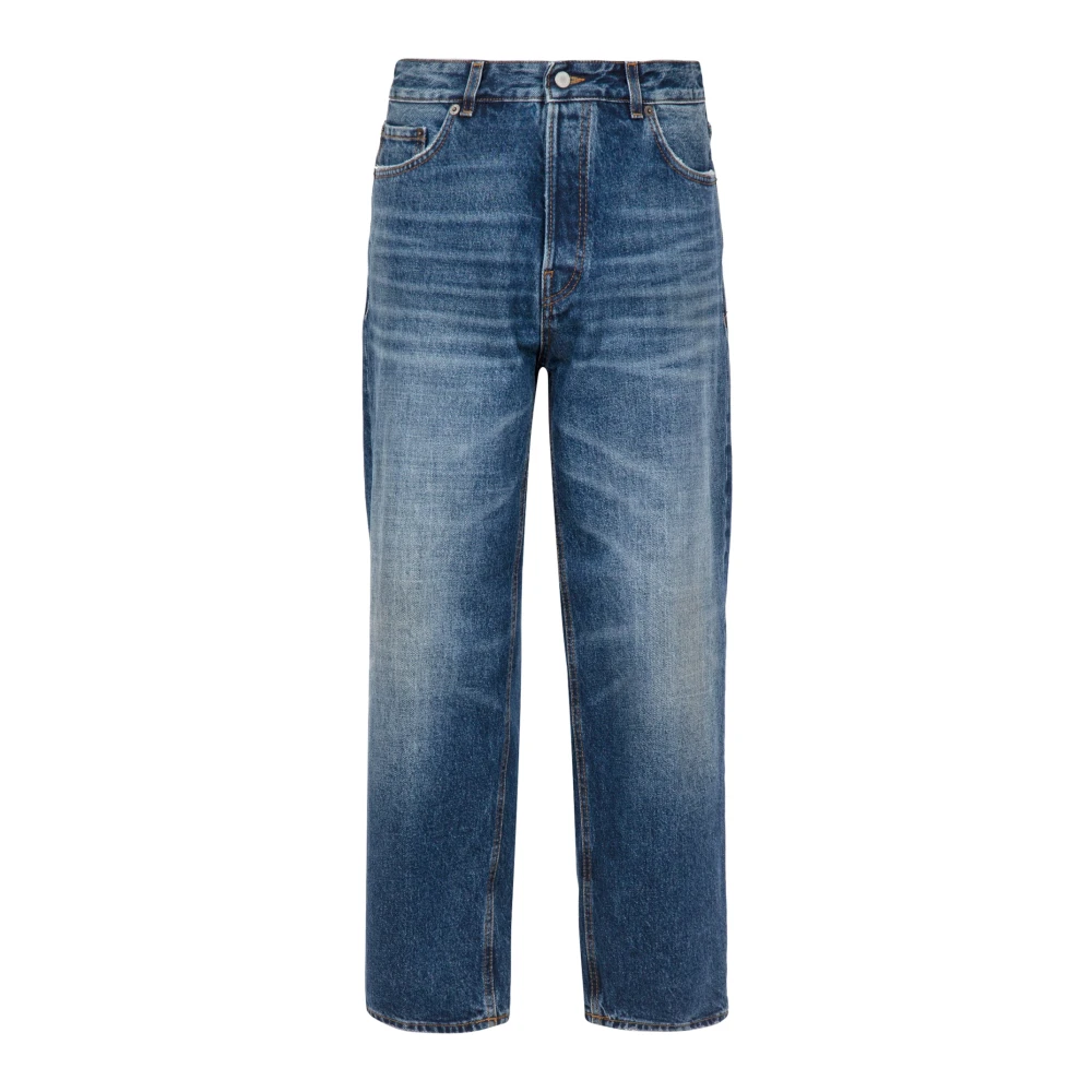 Haikure Cropped Straight Jeans Blue Dames