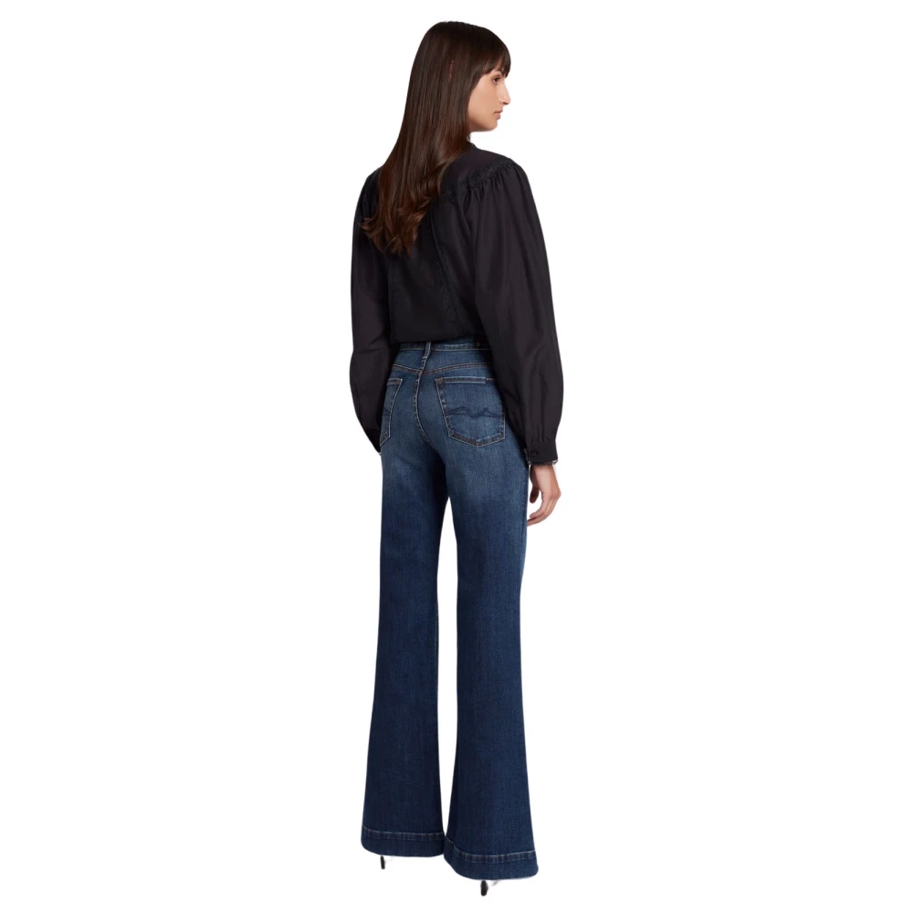 7 For All Mankind Flared Jeans Blue Dames