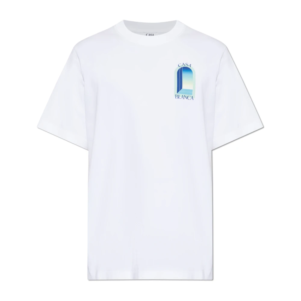 Casablanca White Gradient Arch T-Shirt - Male - T-Shirts - Xl - Tops