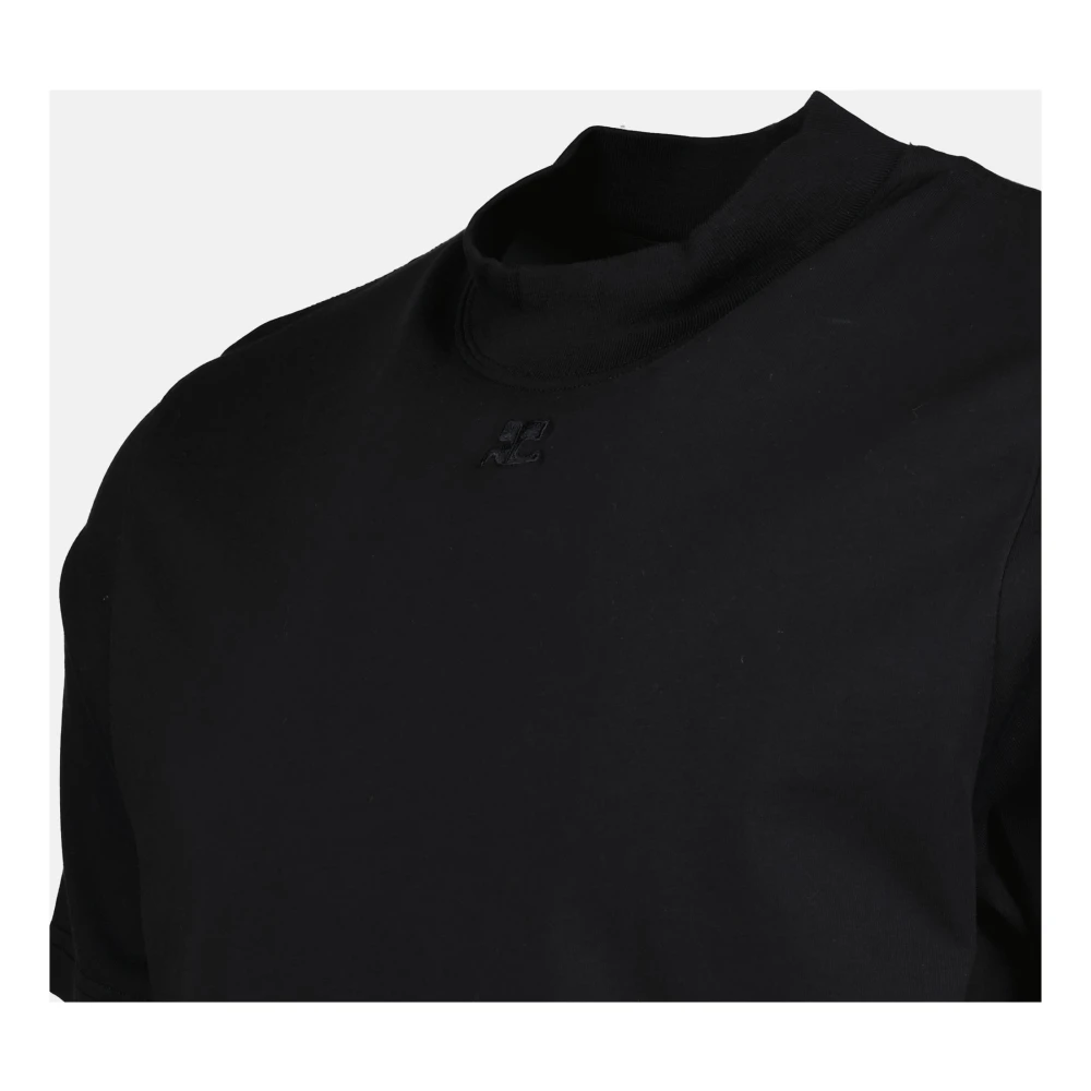 Courrèges Zwarte vulkaan T-shirt Herfst-Winter 2024 Black Heren