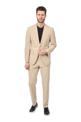 Beige Slim Fit Performance Suit