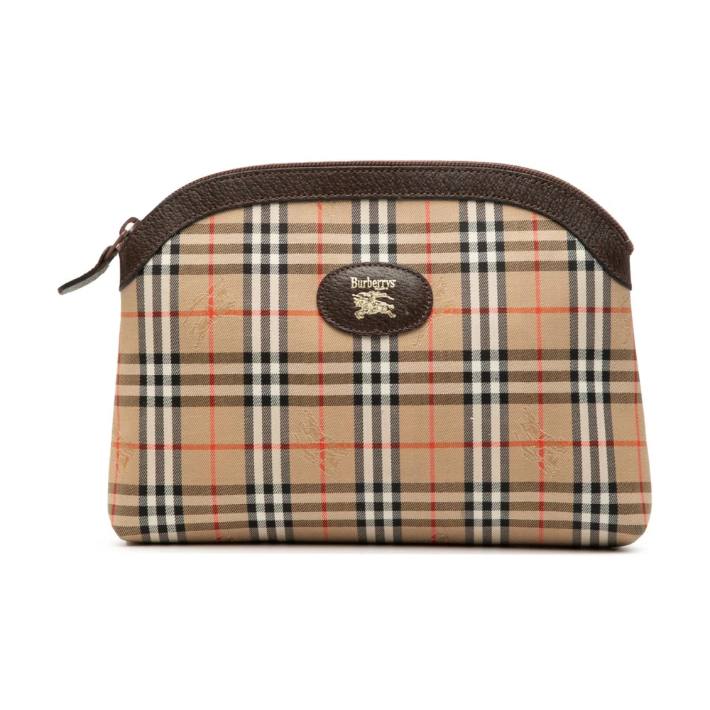 Burberry Vintage Women's Brown Pre-Owned Cosmetic Pouch