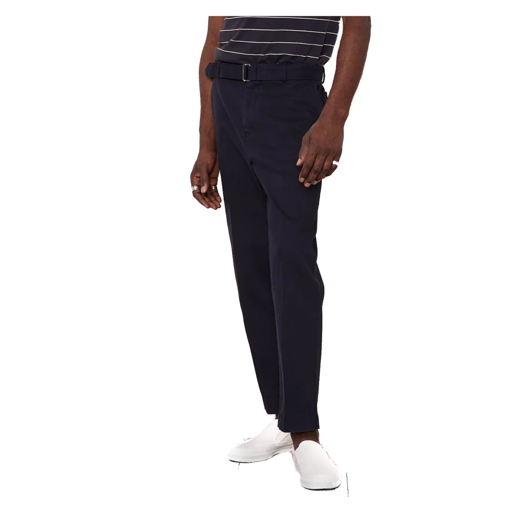 Officine Générale Blue Straight Trousers, Male, L, Straight Trousers