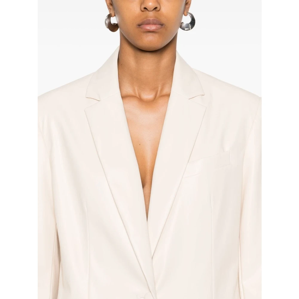 Liu Jo Beige Faux Leren Jas Beige Dames