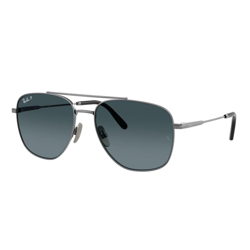 Ray-Ban Unisex Blue Titanium William Sunglasses Polarized Gunmetal