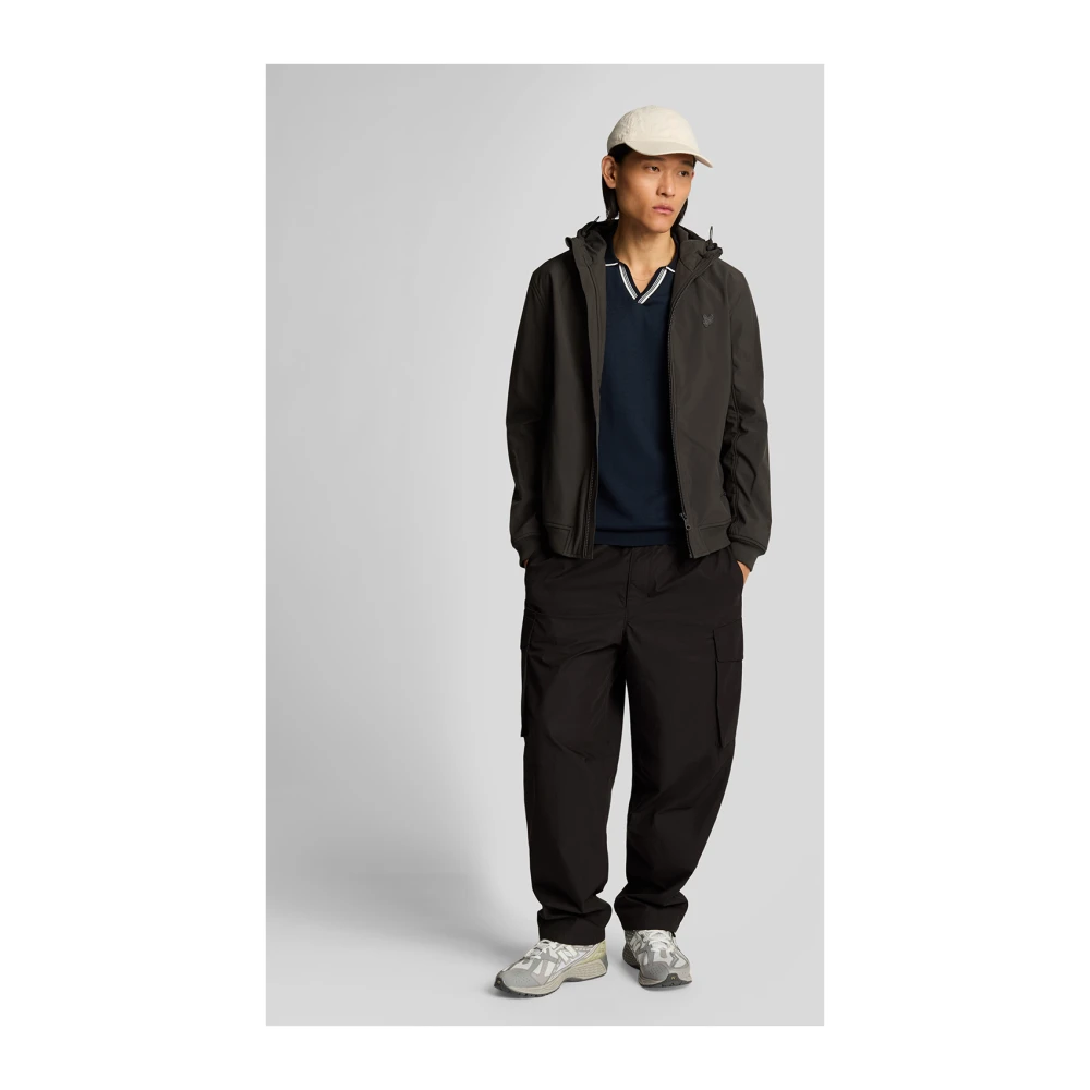 Lyle & Scott Mid Knits Tipped Gebreide Open Kraag Polo Blue Heren
