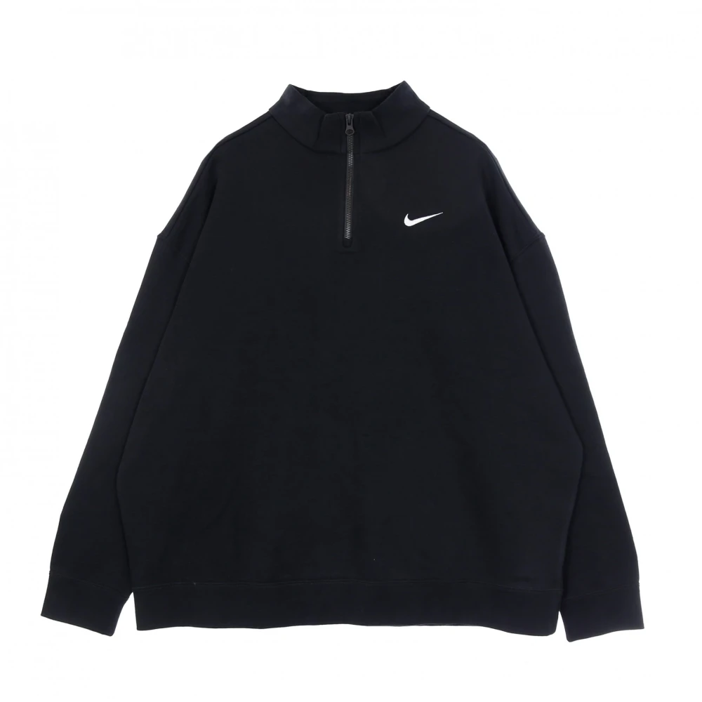Nike Klassieke Trend Fleece Quarter Zip Sweater Black Dames