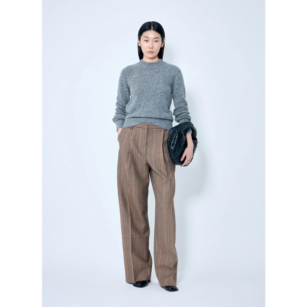 Dries Van Noten Wolmix Crewneck Sweater Gray Dames