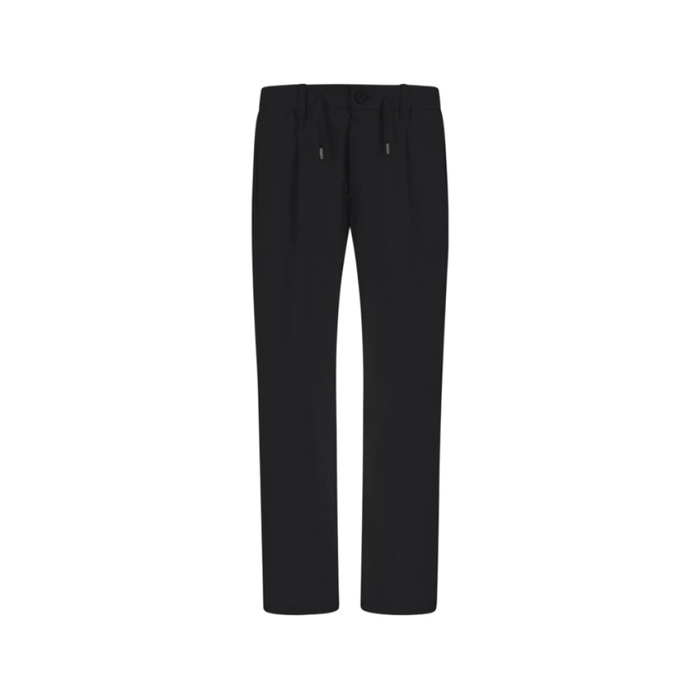 Herno Men's Black Straight Trousers, Xl, Warm Tech Trousers