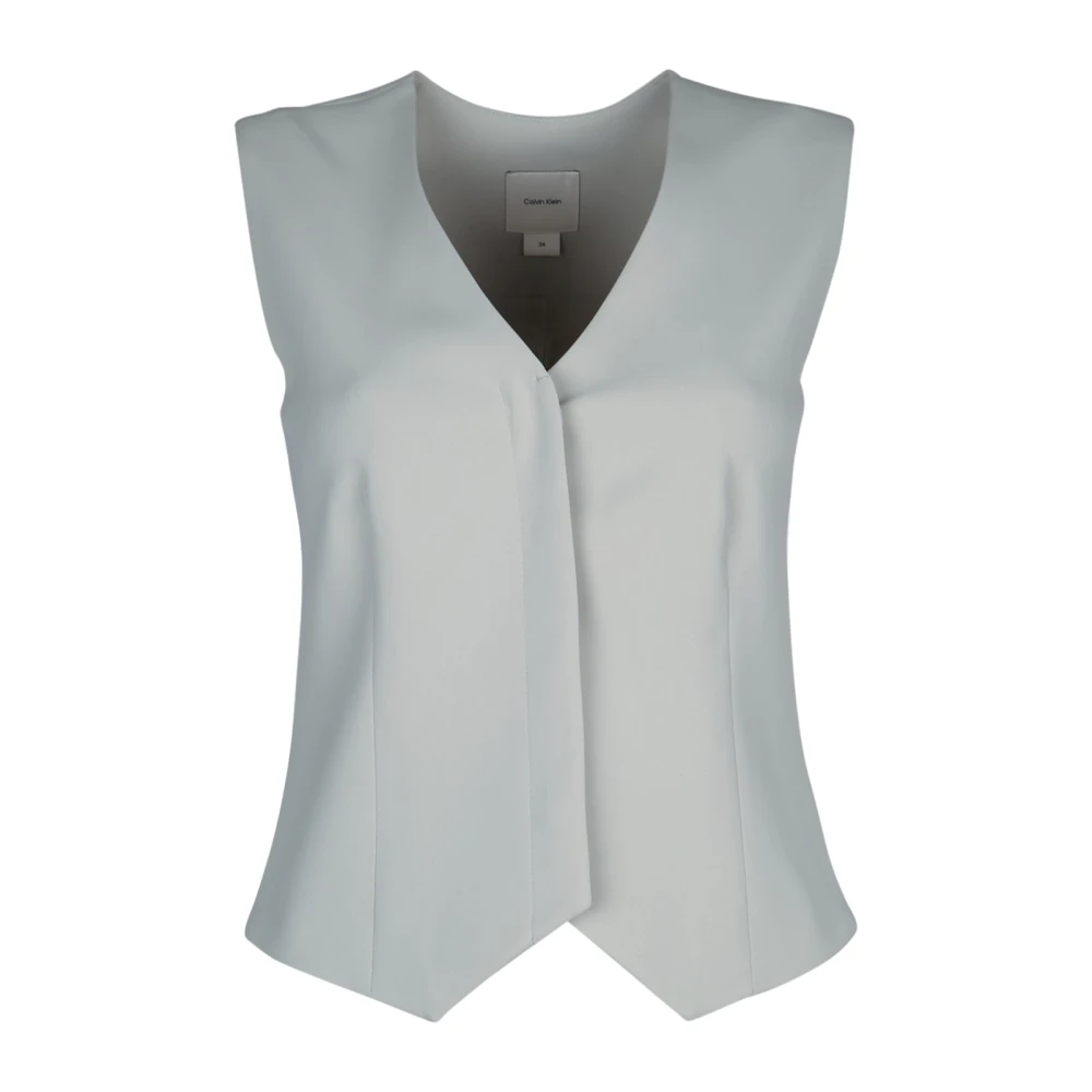 Calvin Klein Moderne Katoenen Overhemd White Dames