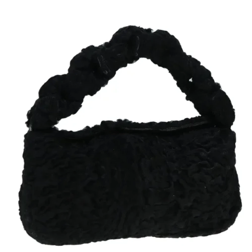 Fendi Vintage Pre-owned Wool handbags Black Dames