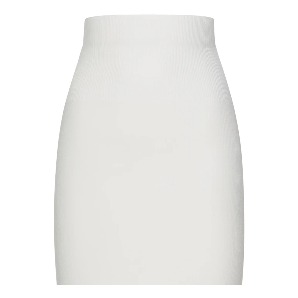 Victoria Beckham Witte Midi Rok Aw24 White Dames