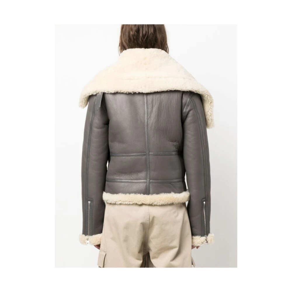 JW Anderson Leather Jackets Gray Dames