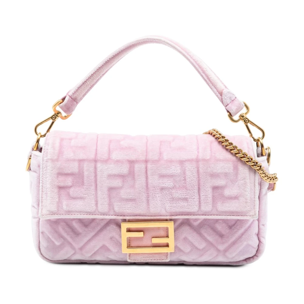 Fendi Vintage Women's Pink Vintage Handbags, One Size, Pre-Owned Shoulder Bag