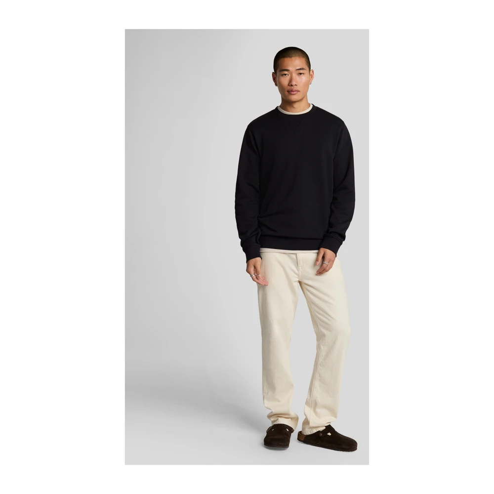 Lyle & Scott Mid Layers Klem Gelabeld Crew Neck Sweatshirt Black Heren