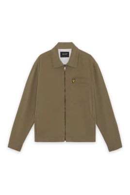 Enzyme Wash Zip Through Overshirt