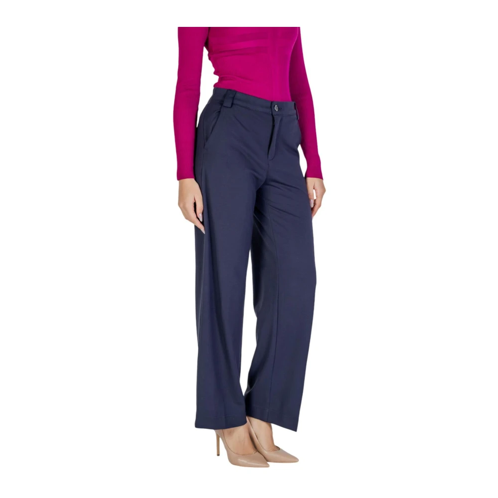 Street One Klassieke Wijde Pijp Broek Blue Dames