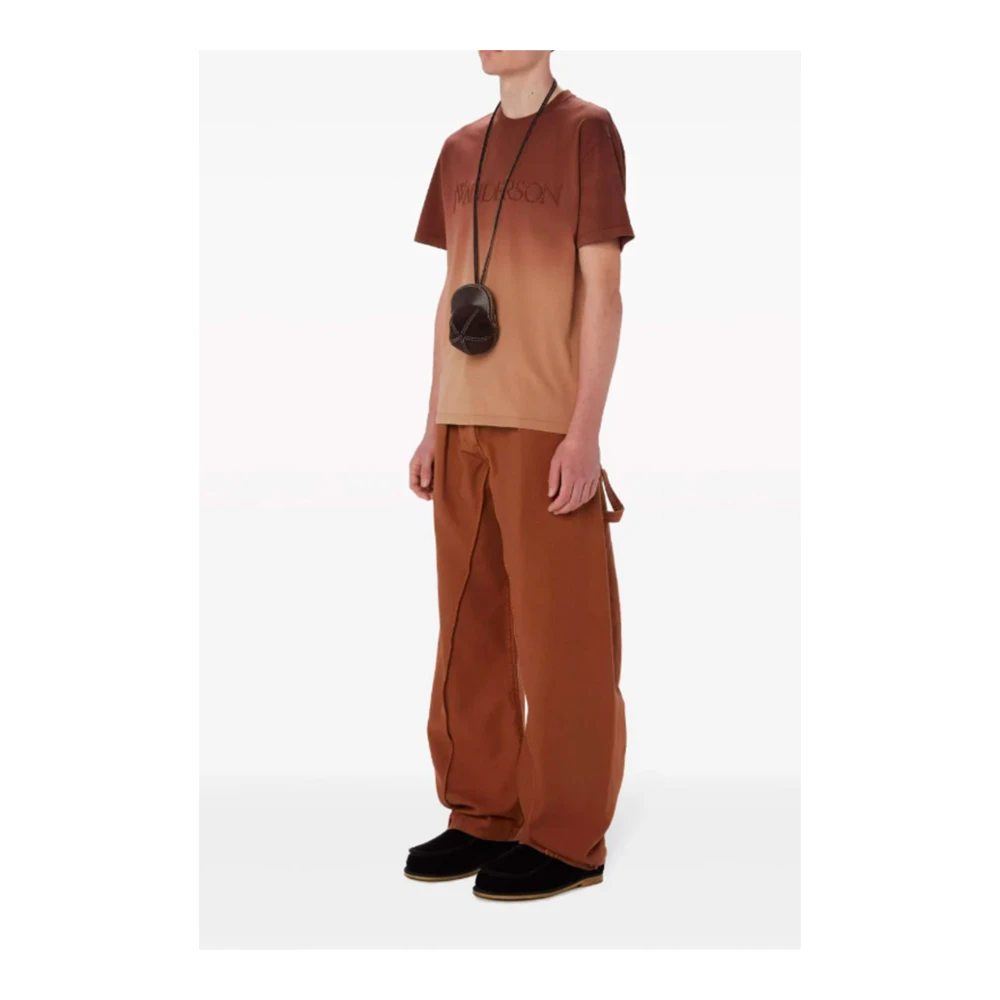 JW Anderson Bruine T-shirts en Polo's Katoen Model Brown Heren