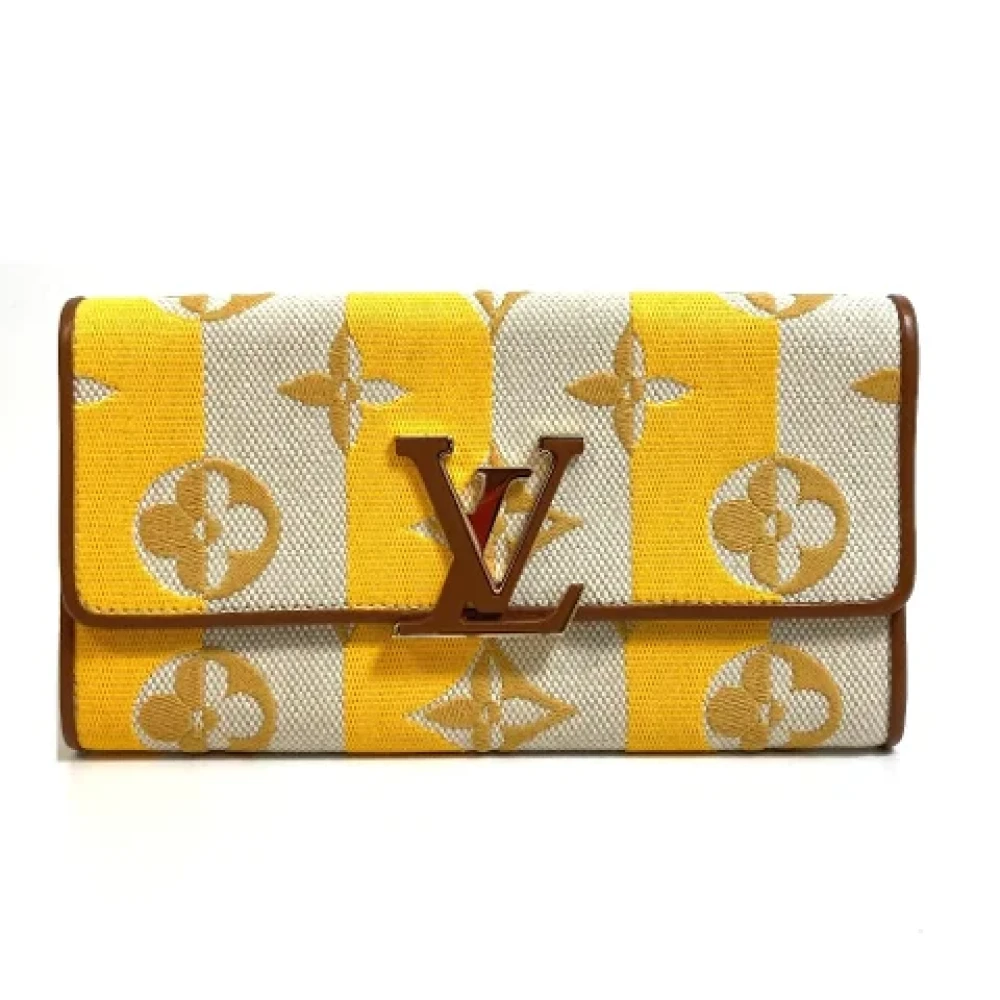 Louis Vuitton Vintage Pre-owned Canvas wallets Yellow Dames