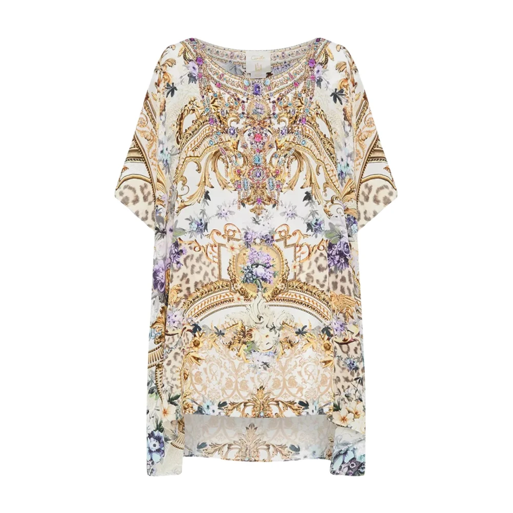 Camilla Barok Zijden Mini Tuniek Jurk Multicolor Dames