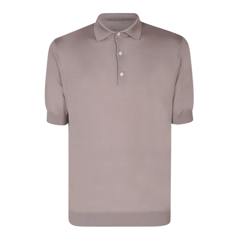 Lardini Beige Polo Skjorta Kort Ärm Beige, Herr