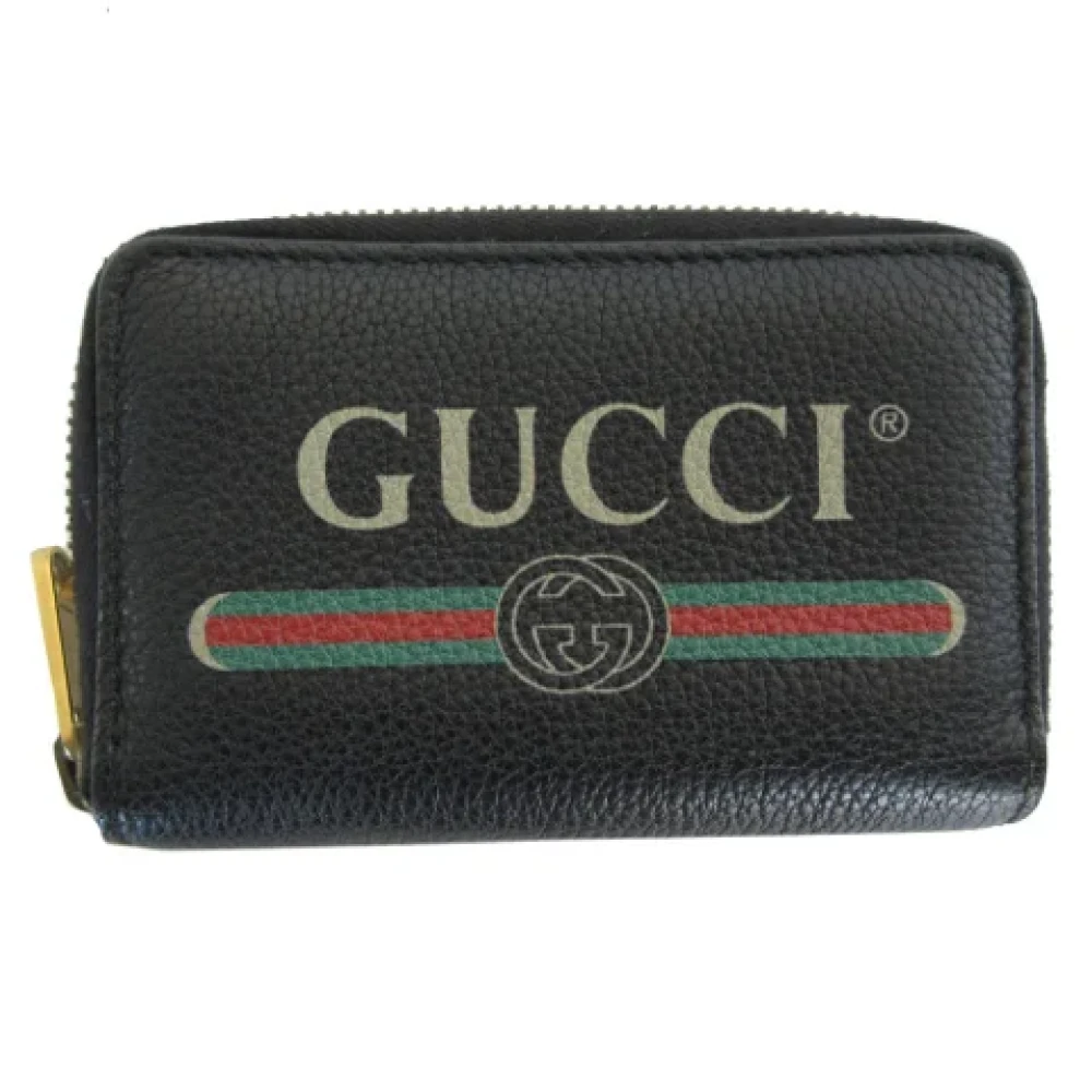 Gucci Vintage Pre-owned Leather wallets Black Dames