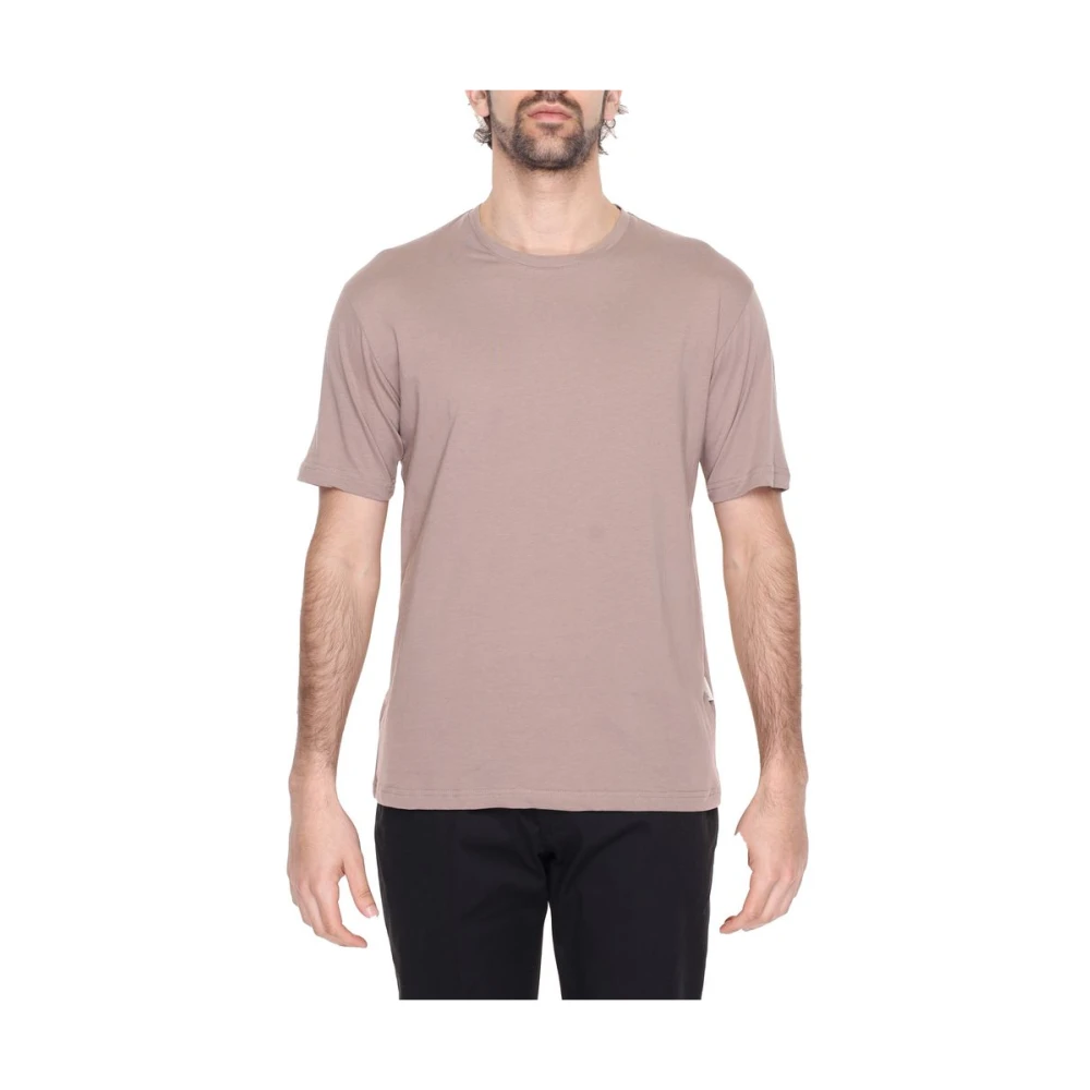 Gianni Lupo Heren Katoenen T-shirt Lente Zomer Collectie Gray Heren
