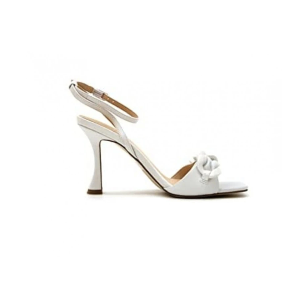 Guess White High Heel Sandals, Female, 7 Uk, Leather Ankle Strap Sandal
