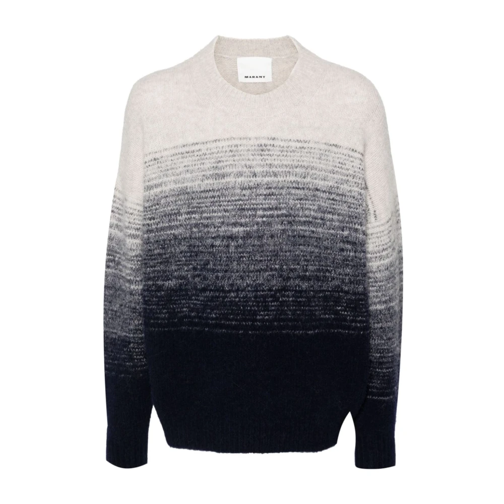 Isabel marant Blauwe Gradient Crew Neck Sweater Blue Heren