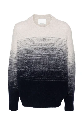 Blå Gradient Crew Neck Sweater