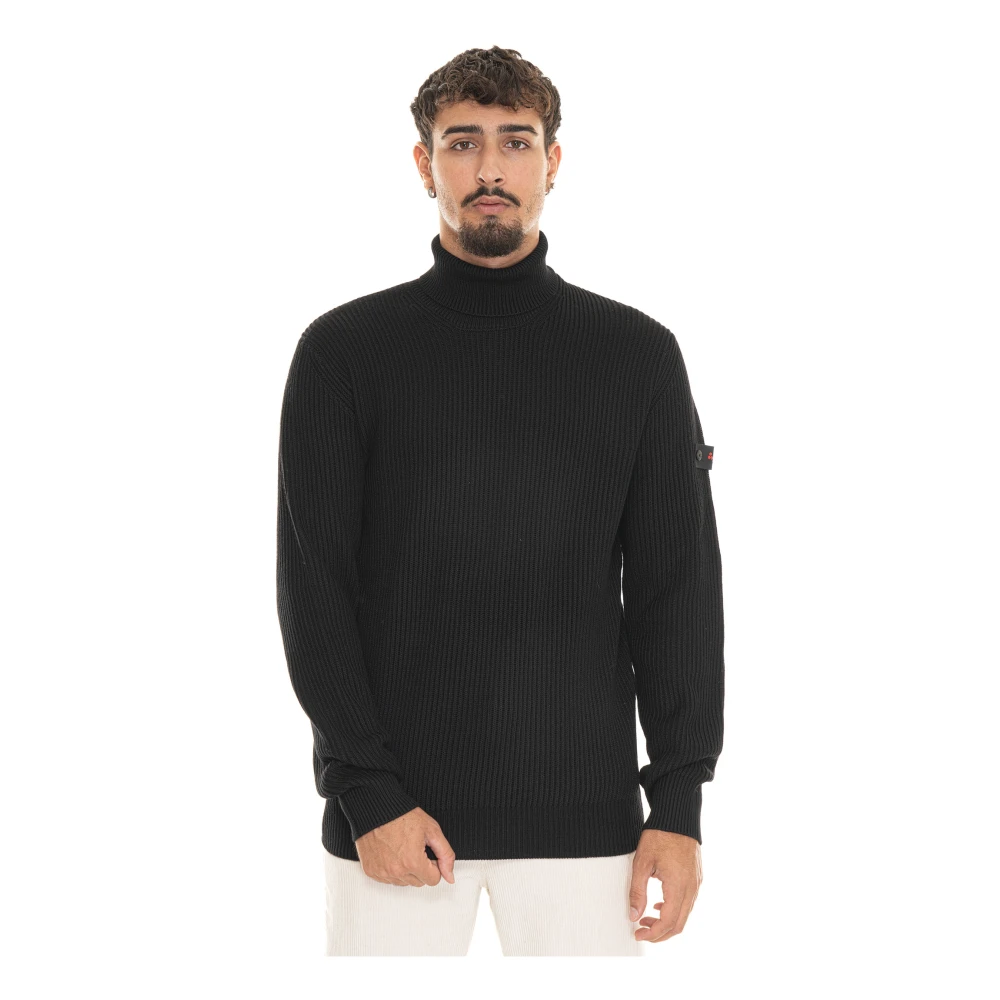 Peuterey Geribbelde Coltrui met Armlabel Black Heren
