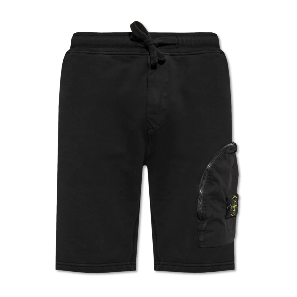 Stone Island Logo shorts Black Heren