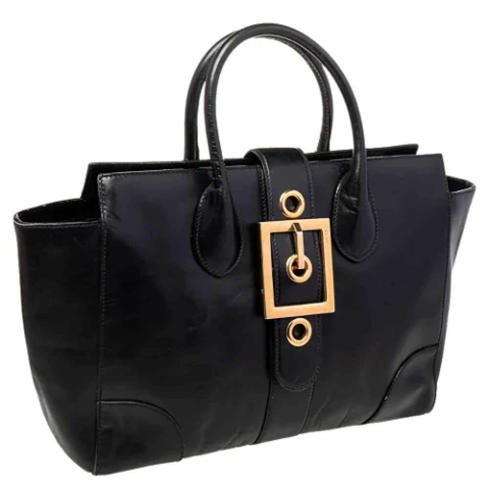Gucci Vintage Pre-owned Leather totes Black Dames