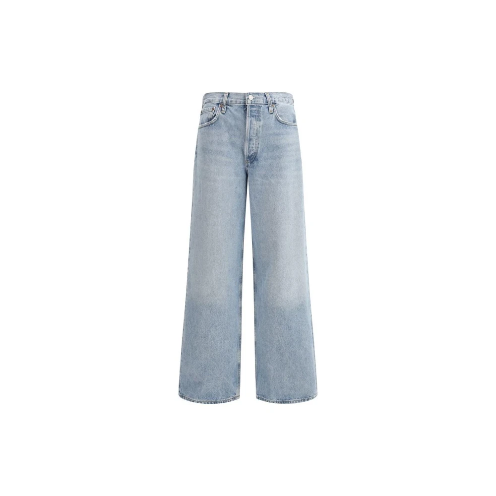 Agolde Baggy Jeans met Mid-Rise Taille Blue Dames