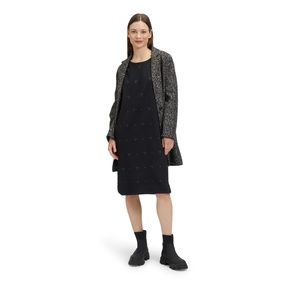 Betty & Co Jerseyjurk met studs Black Dames