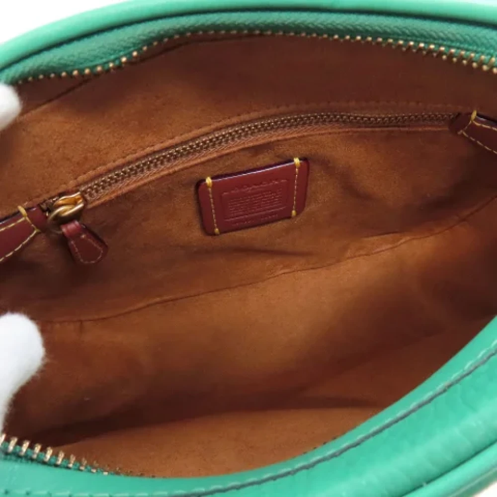 Coach Pre-owned Leather shoulder-bags Green Dames
