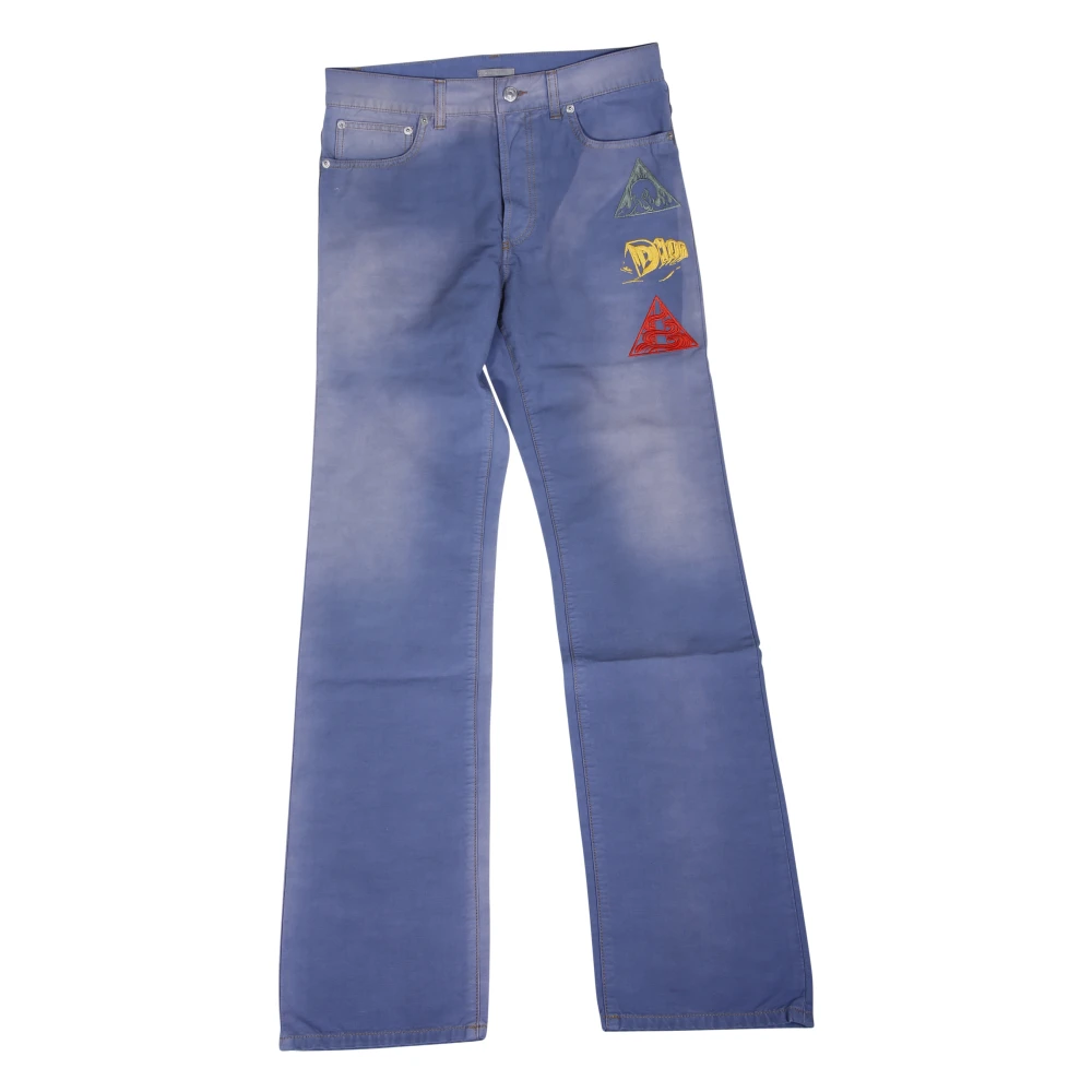 Dior Blauwe Denim Jeans voor Mannen Blue Heren