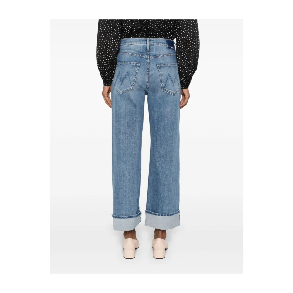 Mother Denim Dodger Jeans met Omgeslagen Zoom Blue Dames