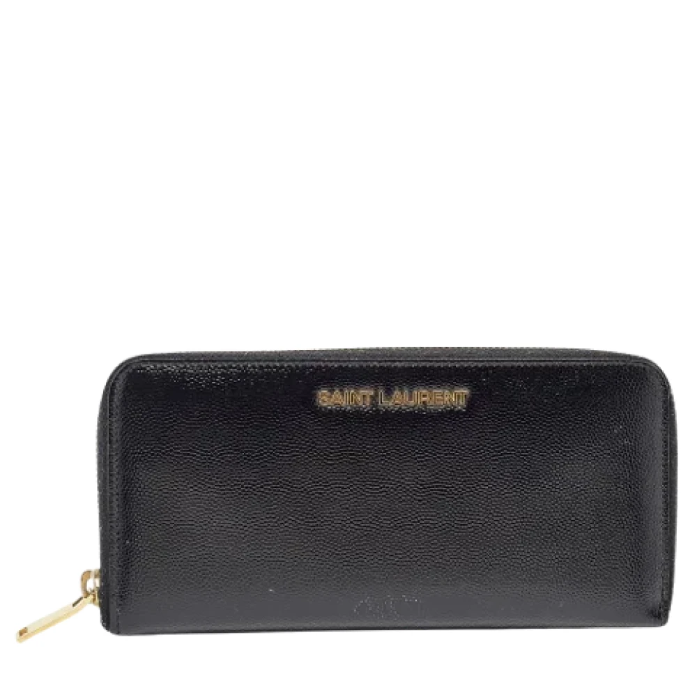 Yves Saint Laurent Vintage Pre-owned Leather wallets Black Dames
