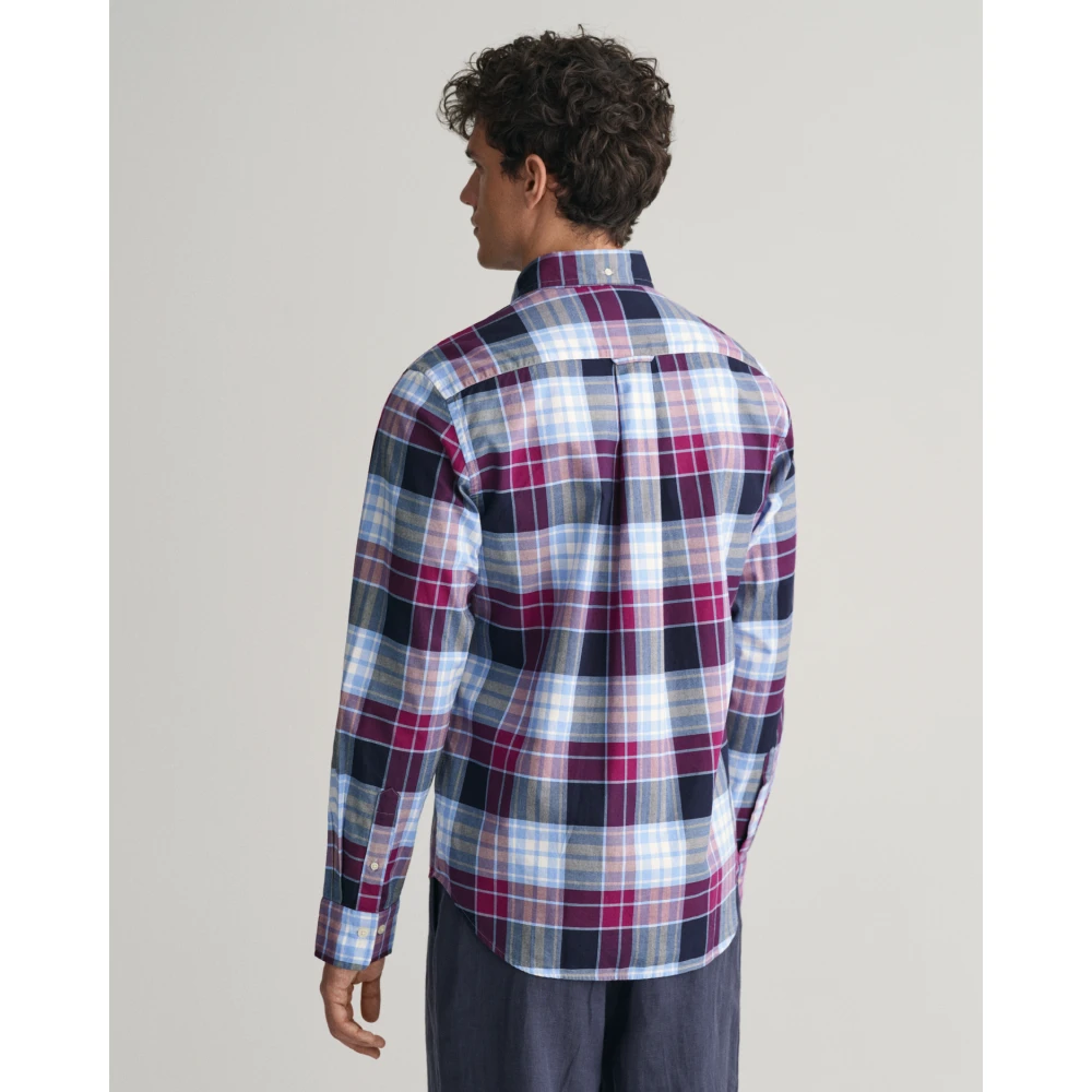 Gant Geruite Oxford Overhemd Regular Fit Multicolor Heren