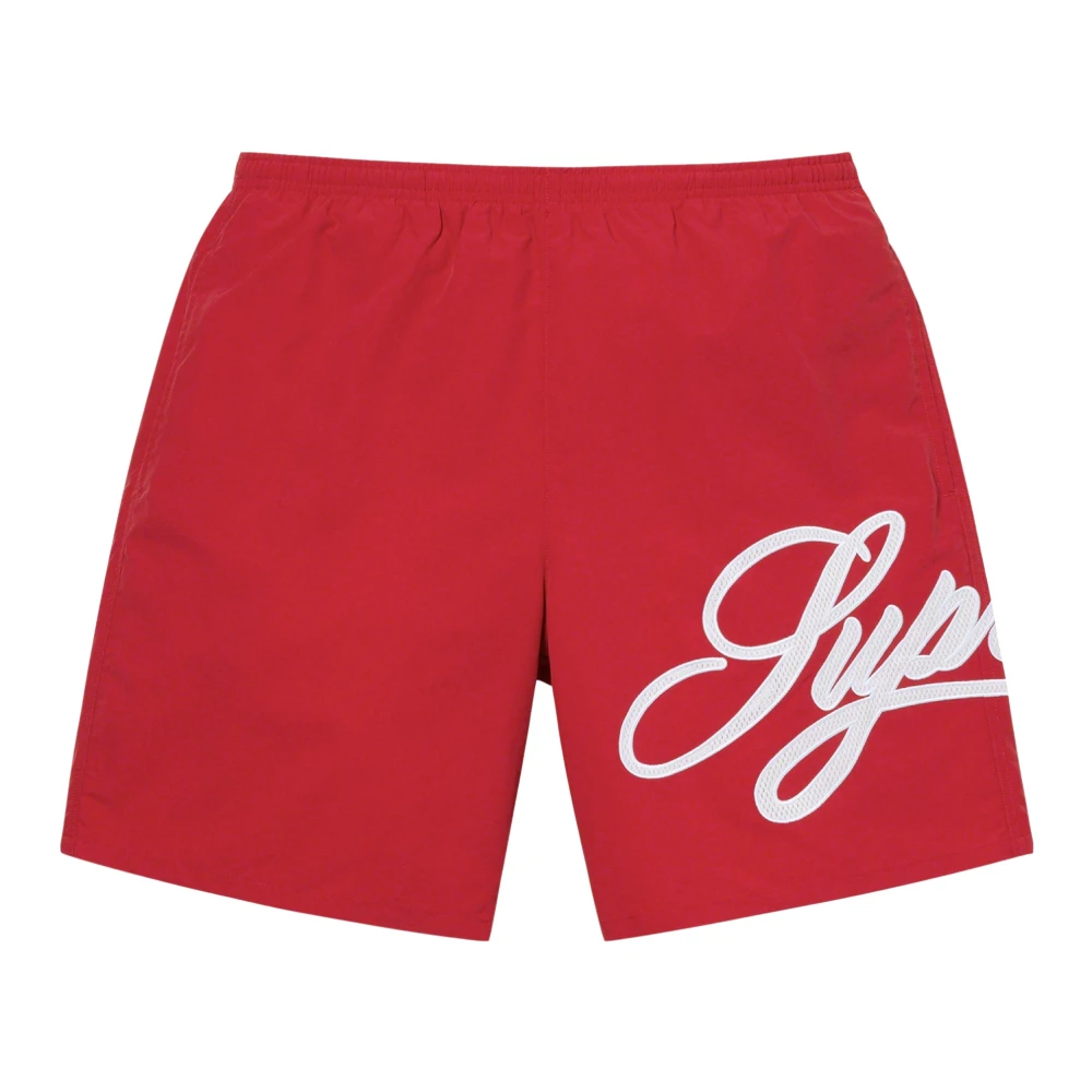 Supreme Rode Mesh Script Limited Edition Shorts Red Heren