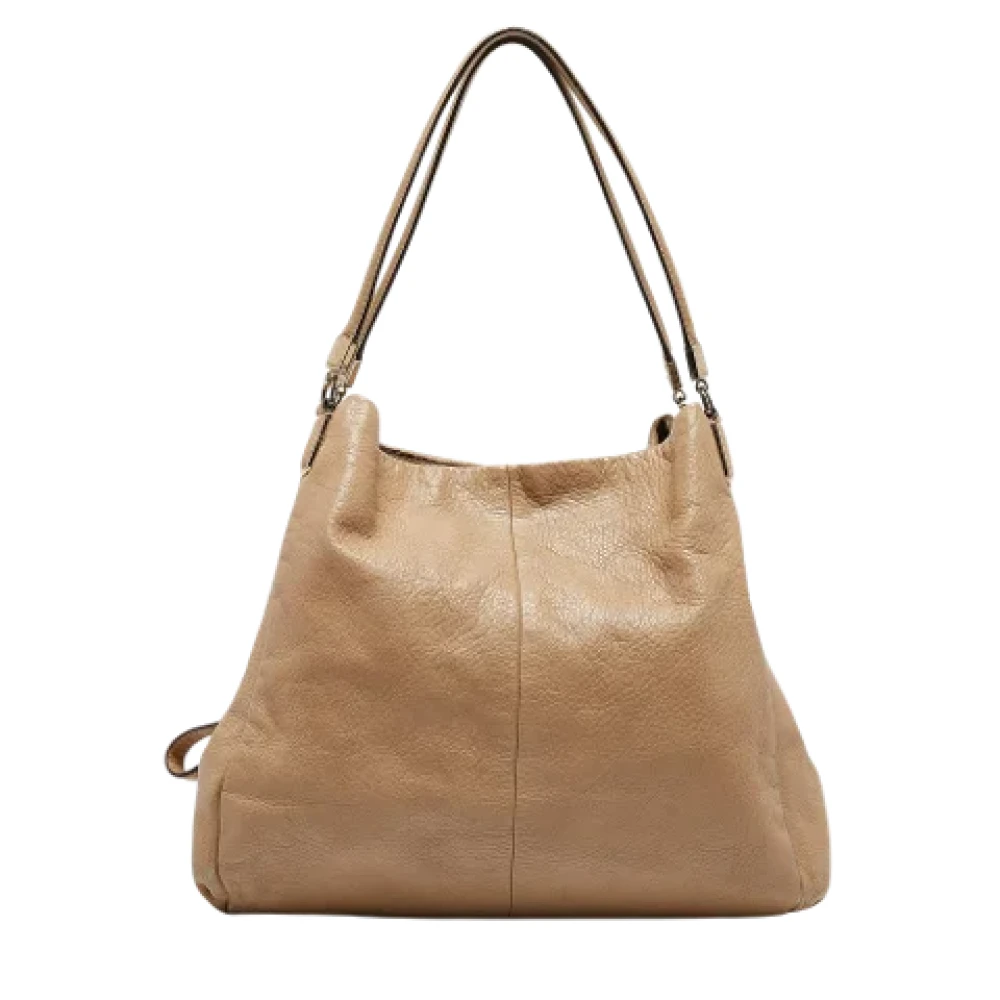 Coach Pre-owned Leather shoulder-bags Beige Dames